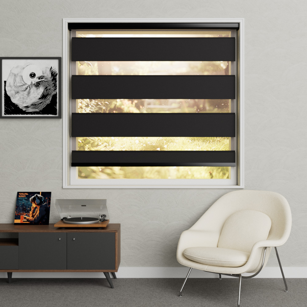 Duo rolgordijn Darkness 12 Antraciet DR0667